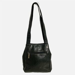 Nine West Fully Lined Smooth Leather Shoulder Bag Double Straps Magnetic Closure